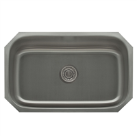 Pelican PL-VS3018 16G Stainless Steel Single Bowl Undermount Kitchen Sink 30'' x 18''